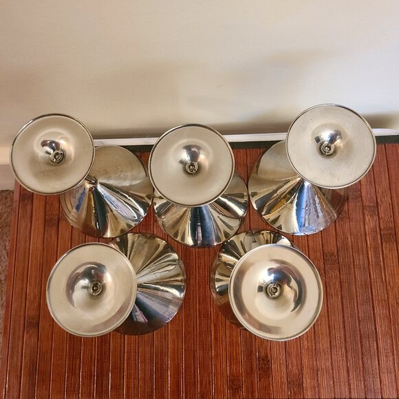 Stainless Steel Martini Glasses - Set of  Five - Picture 5 of 6